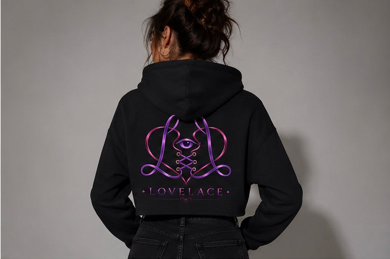LoveLace Signature Crop Hoodie | Collection 001