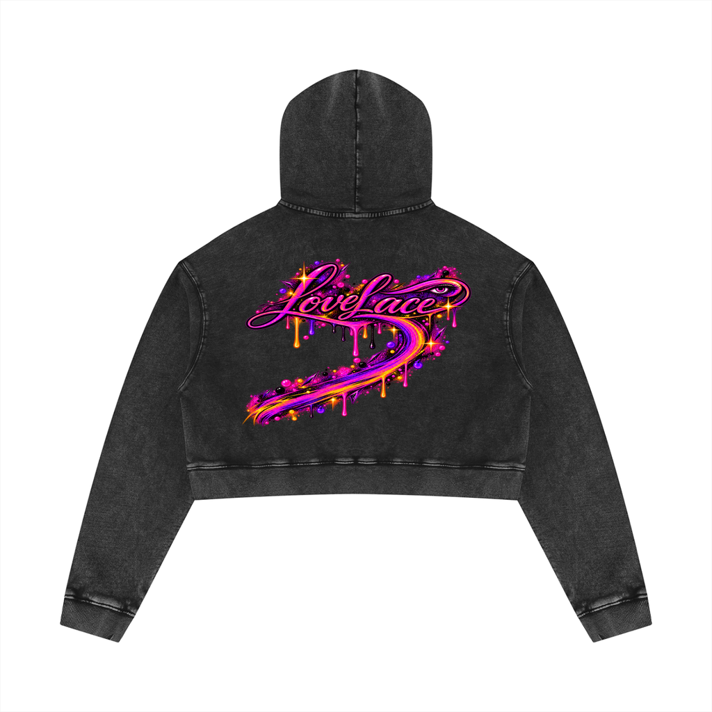 LoveLace Heartbreaker Crop Hoodie