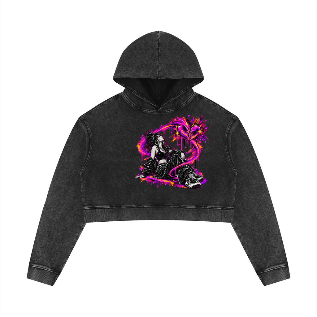 LoveLace Heartbreaker Crop Hoodie